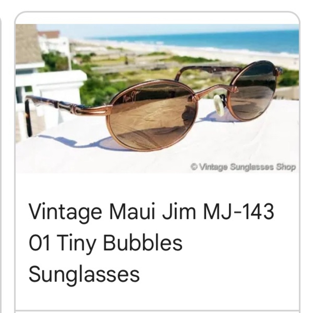 Maui Jim 143 Tiny Bubbles Aviator Sunglasses rare